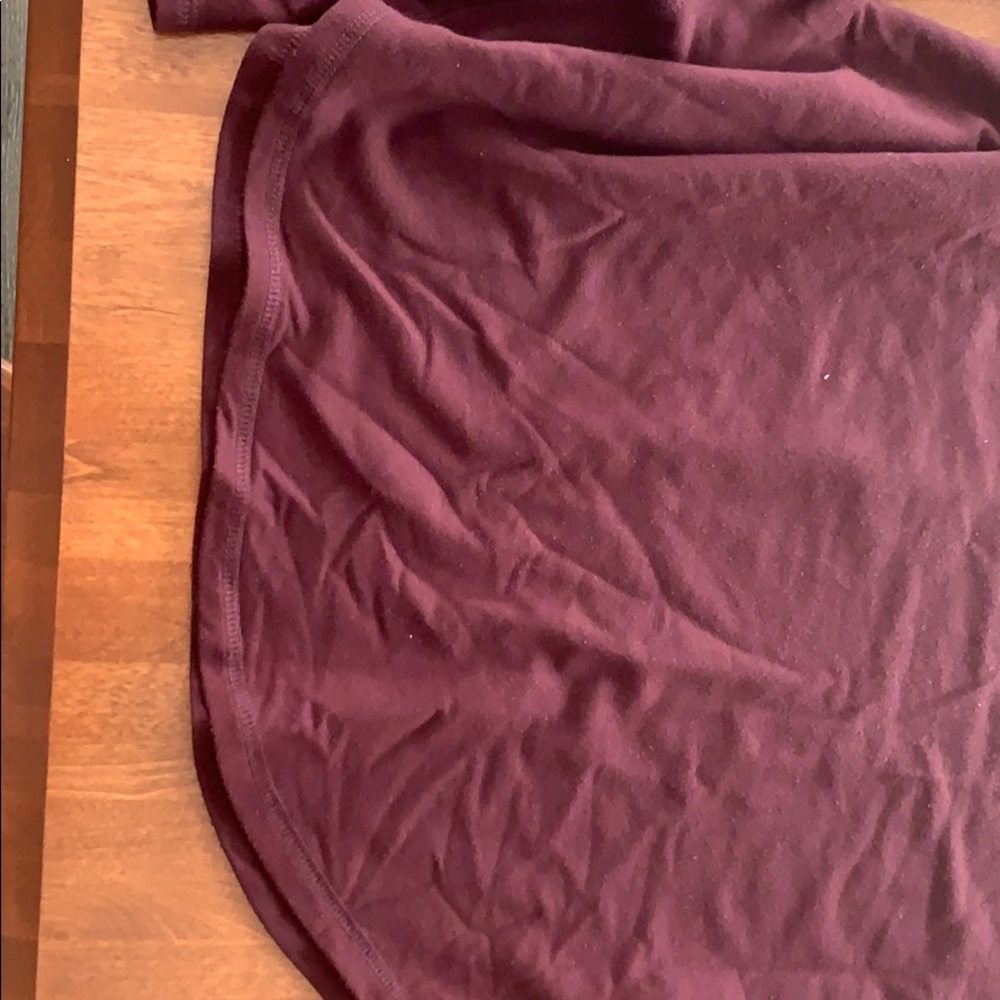 Maroon basic long sleeve tee - Picture 2 of 4